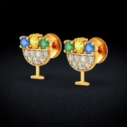 Joyalukkas 22k Gold Ice Cream Cup Stud Earrings for Women-image-108