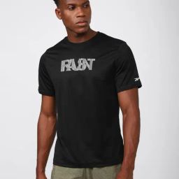 Reebok Black Slim Fit Printed Sports T-Shirt-image-96