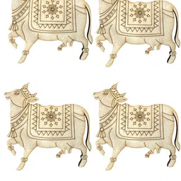BS AMOR 4 Pcs Brown MDF Wood Art & Craft-19