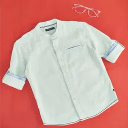 Pantaloons Junior Kids Green Cotton Regular Fit Full Sleeves Shirt-image-83