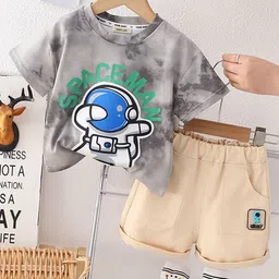 INCLUD Boys Printed Short Sleeves T-shirt With Shorts-image-64