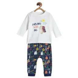 MINIKLUB Kids Multicolor Cotton Printed Full Sleeves T-Shirt Set-image-61