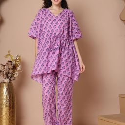 TAG 7 Women Printed Pure Cotton Night suit-72