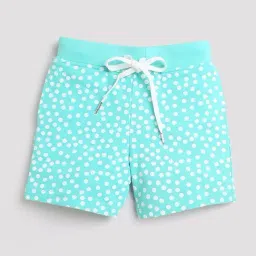 Tiny Girl Aqua Blue Printed Shorts-image-26