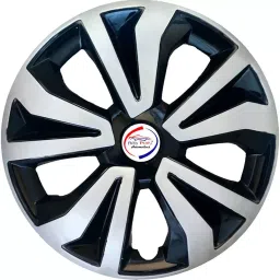 Auto Pearl TiBS45 R14 35.56 cm (14 Inch) PPress Type Wheel Hubcap with Retention Ring Glossy Black Silver Wheel Cover for Maruti Swift AMT ZDI Diesel (Set of 4)-image-78