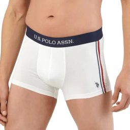 U.S. Polo Assn. White Cotton Regular Fit Trunks-picture-29