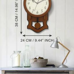 CHRONIKLE Vertical Brown Wood Wall Clock-29