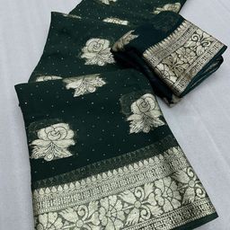 PAYAL CREATION Woven Design Zari Pure Georgette Maheshwari Saree-picture-56