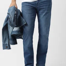 VAN HEUSEN DENIM LABS Men Slim Fit Mid-Rise Light Fade Stretchable Jeans-picture-8