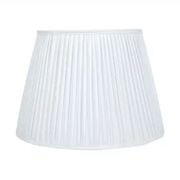 Lampenschirm India White Silk Straight Empire Premium Soft Back Lampshade-41