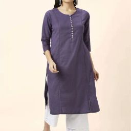 Rangmanch by Pantaloons Purple Straight Kurta-image-17
