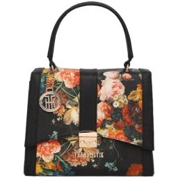 THE HOLISTIK Desirious Black Printed Medium Handbag-16