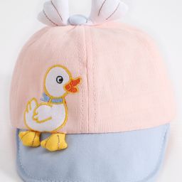 Babyhug Duck Embroided Baseball Cap - Pink-image-51