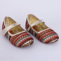 Mine Sole Design Detail Ethnic Bellies - Maroon-image-95