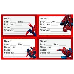 Doxbox School Book Label Spiderman Pack of 36- Multicolor-22