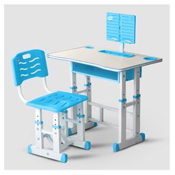 BAYBEE Multipurpose Kids Study Table for Students with Chair, 3 Height Adjustable Table, Storage Space, Book Holders, Bottle & Pen Holders | Reading & Writing Study Table for Kids (Blue)-18