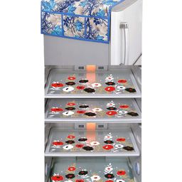 Dakshya Industries Fridge Top Cover and Fridge Mat Combo Set of 5-67