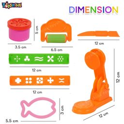 Toyshine Crazy Soft and Smooth Dough Clay Set with Machine Cutting and Moulding Playset for Kids image 2