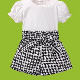 HSS TRENDS Kids-Unisex White Cotton Blend Clothing Set-image-89