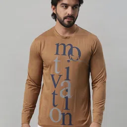 BE POSITIVE Men Typography Printed Round Neck T-shirt-picture-39