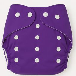 Sparkle Joy Free Size Reusable Cloth Diaper With Insert Pad 3 Pcs Diaper With 2 Pcs Insert- Purple image 4
