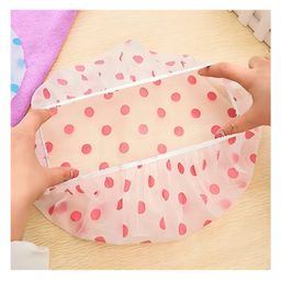 MOMISY Shower Cap Set of 6 Reusable Waterproof Elastic Eva Free-Size  (Multicolored and Multi-design) image 5