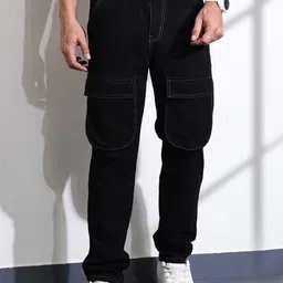 Thomas Scott Men Cargo Style Smart Relaxed Fit Jeans-image-9