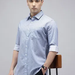 Van Heusen Pure Cotton Slim Fit Geometric Printed Casual Shirt-picture-48