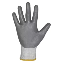 Mallcom Seamless Nitrile Dipped Gloves Grey & White 254 mm(10 Inch), P25NGA (Pack of 1 Pair)-image-5