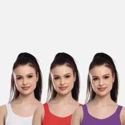 FIMS: Fashion is my Style Grey & Purple Sports Bras - Pack Of 3-image-29