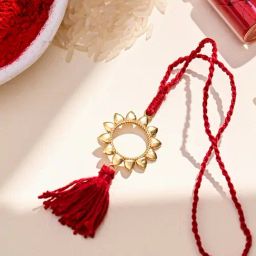 Zavya 92.5 Sterling Silver Radiant Sunshine Gold-Plated Lumba for Bhabi-image-33