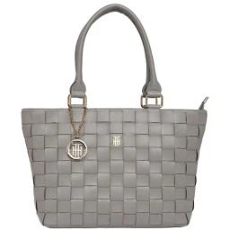 THE HOLISTIK Emira Grey Textured Medium Tote Handbag-34