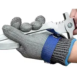 SSWW Stainless Steel and Titanium Metal Cut Resistant Gloves Grey Color, M Size, SSWW_90 (Pack of 1 Pair)-image-37