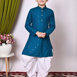 HUMAN CHOICE Kids-Boys Viscose Rayon Kurta Sets-image-75
