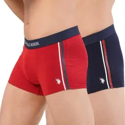 U.S. Polo Assn. Navy & Red Cotton Regular Fit Trunks - Pack Of 2-picture-12
