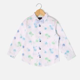 Allen Solly Junior White Printed Full Sleeves Shirt-image-39
