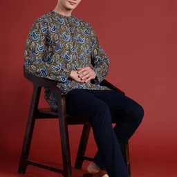 Anouk Men Paisley Print Pure Cotton Kurta-picture-31