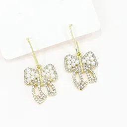 Krelin Gold-Plated Rhinestone Quirky Drop Earrings-image-6
