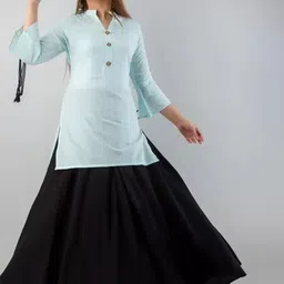 TRY LUCK FASHION Women Solid Kurta with Skirt-picture-50