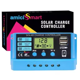 amiciSmart Solar Charge Controller 10A, Intelligent Battery Regulator for Solar Panel LCD Display-17