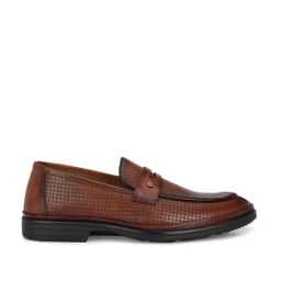 Hitz Luxure Men's Tan Formal Loafers-image-45