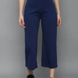 Allen Solly Navy Cotton Flared Pants-image-44