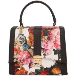 THE HOLISTIK Desirious White Printed Medium Handbag-9