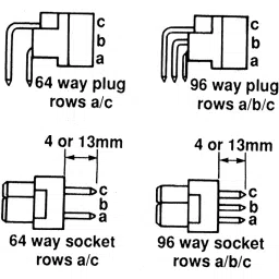 RS PRO Plug 96 Way 2.54 mm Pitch Type C Class C1 3 Row Right Angle DIN 41612 Connector, 5083117 image 3