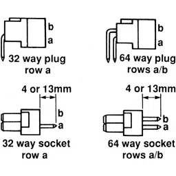 RS PRO Plug 96 Way 2.54 mm Pitch Type C Class C1 3 Row Right Angle DIN 41612 Connector, 5083117 image 4