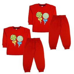 BAESD Unisex Kids Printed T-shirt with Pyjamas-image-16