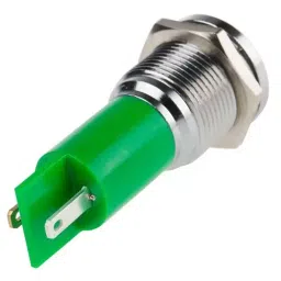 RS PRO Green Panel Mount Indicator, Mounting Hole Size 16 mm, Termination Type Solder Tab, IP Rating IP67, Model No 211774 image 3