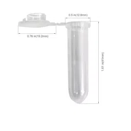 Eduscope Micro Centrifuge Tube Polypropylene Made with Hinged Lid 1.5 ml Conical Bottom Graduated , ‎MICROFUGET (Pack of 100 Pcs) image 2