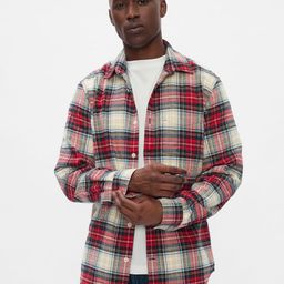 GAP Classic Checked Spread Collar Pure Cotton Shirt-image-51