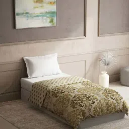 DDECOR Live beautiful Brown Cotton 136 TC Reversible Single Quilt-picture-19